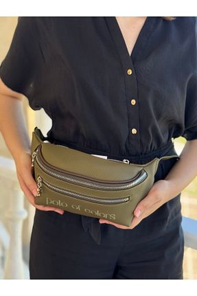 کیف کمری خاکی زنانه چرم مصنوعی MONA - کد 941018581