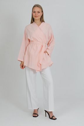 کیمونو و کافتان صورتی زنانه %100 پنبه PASTELASTORE - کد 941030587