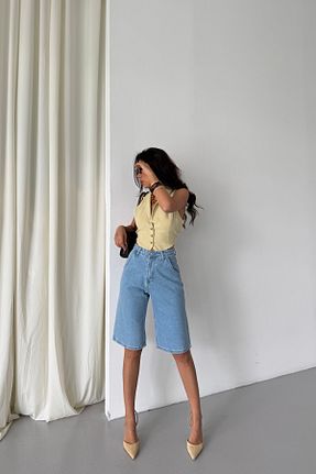 شلوارک و برمودا آبی زنانه فاق بلند XRAY JEANS - کد 941050034
