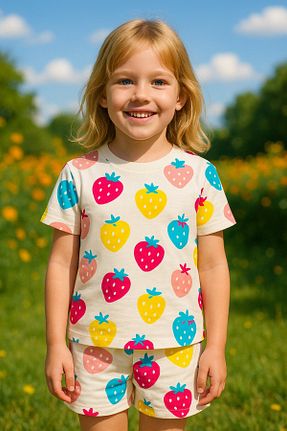 ست بالاتنه و پائین تنه رنگی بچه گانه بافتنی Yalçınoğlu Kids - کد 941253194