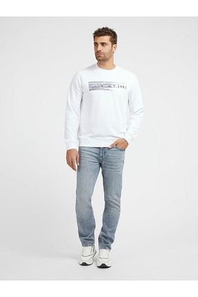 سوئیشرت سفید مردانه طرح دار Guess - کد 736349261