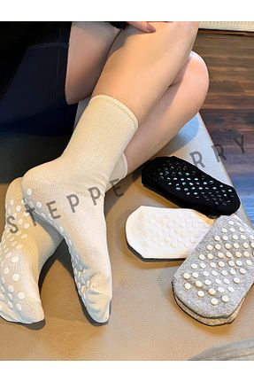 جوراب رنگی زنانه پنبه ای STEPPE BERRY - کد 941150688