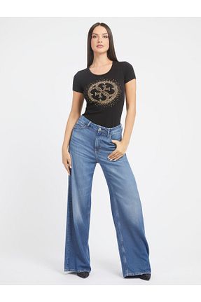 تیشرت مشکی زنانه اسلیم فیت Guess - کد 787843368