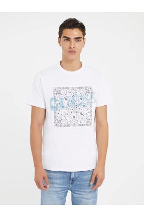 تیشرت سفید مردانه رگولار Guess - کد 941149520