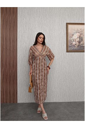 لباس قهوه ای زنانه بافتنی ESRAHELVACI - کد 941166518
