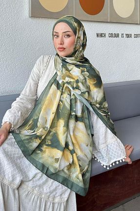 شال خاکی زنانه پنبه ای lamelif - کد 941182866