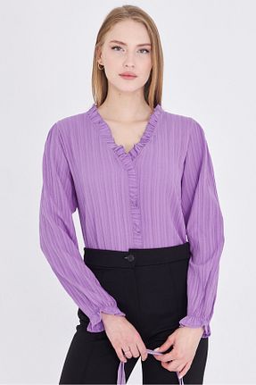 بلوز بنفش زنانه ساده armonika - کد 941224334