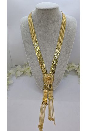 گردنبند استیل ( فولاد ) زرد زنانه روکش طلا michelle takı zerafetin yeni adresi - کد 941235187