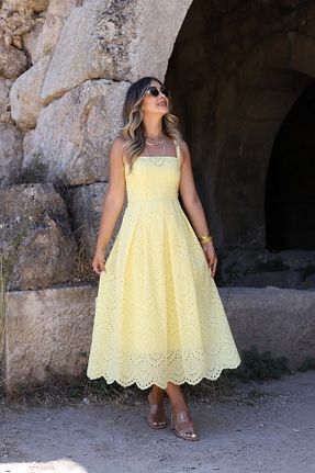 لباس زرد زنانه بافتنی bytugcekaya - کد 941236047