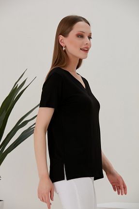 بلوز سایز بزرگ مشکی زنانه مام فیت HOFY - کد 941269252