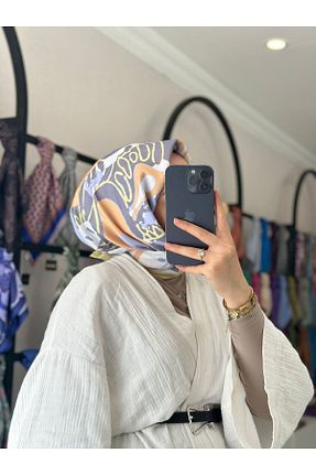شال نارنجی زنانه پنبه ای MONOOR - کد 941242686