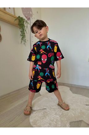 ست بالاتنه و پائین تنه مشکی بچه گانه بافتنی öykümgaleria - کد 941280636