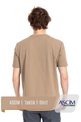تیشرت بژ زنانه رگولار ASCİM - کد 941266127