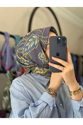 شال طوسی زنانه پنبه ای MONOOR - کد 941284739