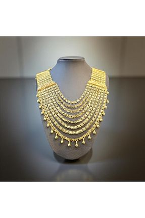 گردنبند جواهر زرد زنانه منجق Stor - کد 941313658