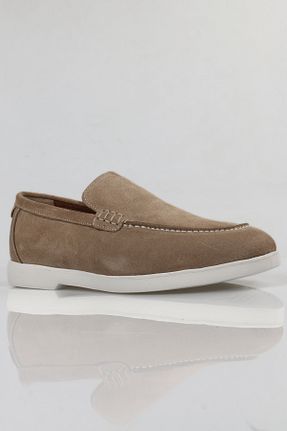 کفش لوفر بژ مردانه چرم خالص Marcanoon - کد 941313236