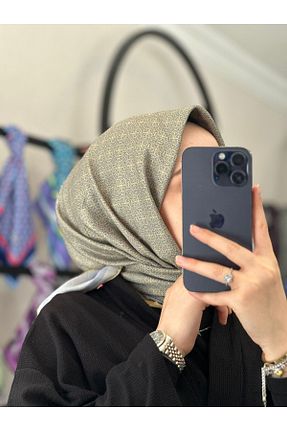 شال زرد زنانه پنبه ای MONOOR - کد 941338549