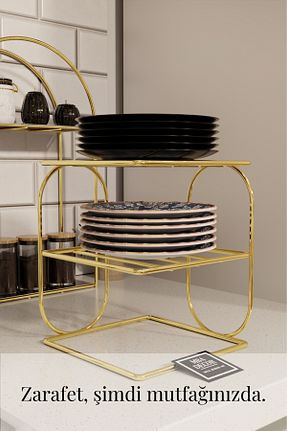 نظم دهنده کمد زرد فلزی mba decor metal bending art - کد 941319267