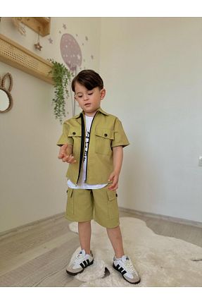 ست بالاتنه و پائین تنه سبز بچه گانه بافتنی öykümgaleria - کد 941399854