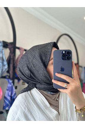 شال مشکی زنانه پنبه ای MONOOR - کد 941350095