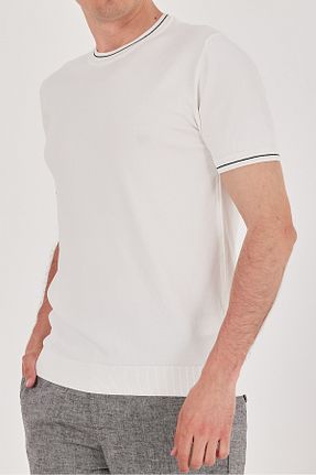 تیشرت سفید مردانه یقه دوچرخه ACTUAL - کد 941349378