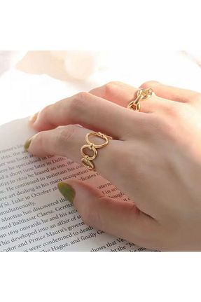 انگشتر استیل (فولاد) زرد زنانه استیل ضد زنگ Siya Silver - کد 941460565