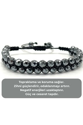 دستبند جواهر طوسی زنانه سنگ طبیعی YILDIZ DOĞAL TAŞ - کد 941496139