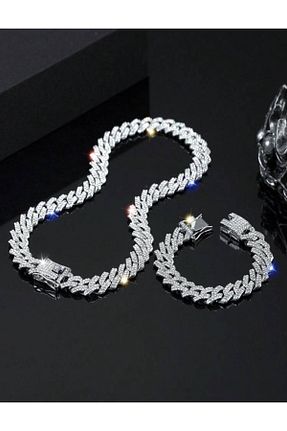 گردنبند جواهر طوسی زنانه زیرکن La Saade - کد 941566542