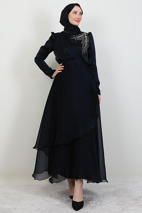 لباس مجلسی حجاب رنگی زنانه یقه ماهیگیر giz astore - کد 941607814