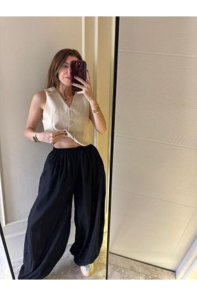 شلوار رنگی زنانه کتان Chamakh - کد 941602632