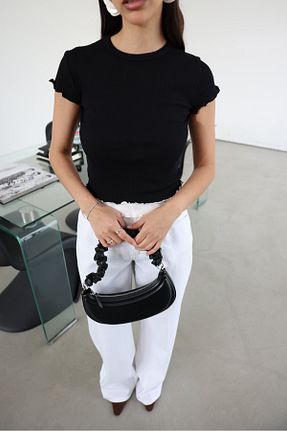 بلوز قهوه ای زنانه ساده Özge Özgenç - کد 941635913