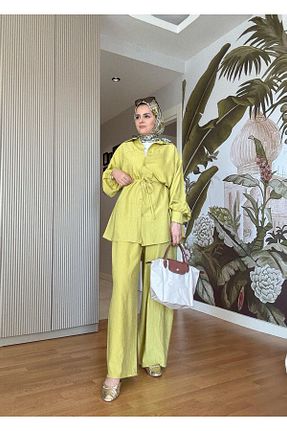 ست بالاتنه و پائین تنه حجاب رنگی زنانه رگولار Aselim Hijap Moda - کد 941625437