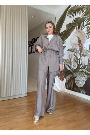 ست بالاتنه و پائین تنه حجاب رنگی زنانه رگولار Aselim Hijap Moda - کد 941626100