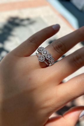 انگشتر نقره زنانه زیرکن Erer Gümüş - کد 941668551