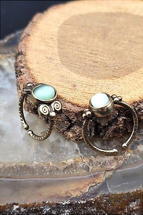 انگشتر جواهر متالیک زنانه NBS Beautiful Naturel Stones - کد 941673612