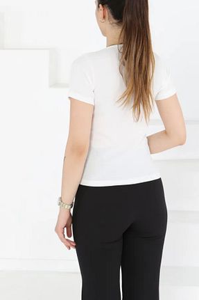 بلوز سفید زنانه ساده Butik - کد 941688025