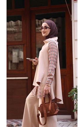 ست بالاتنه و پائین تنه حجاب بژ زنانه رگولار ESRA KEKÜLLÜOĞLU - کد 941701309