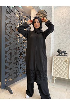 ست گرمکن حجاب مشکی زنانه رگولار AYSUN AYDEMİR - کد 941710678