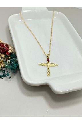 گردنبند استیل ( فولاد ) طلائی زنانه استیل (فولاد) ABLENZED - کد 941722156