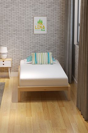 چارچوب تخت قهوه ای چوب lena ahşap - کد 941728997