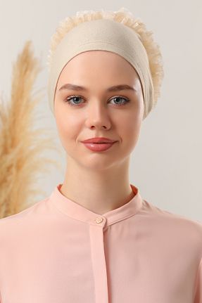 کلاه شنای حجاب بژ زنانه Melodi Scarf - کد 941750859