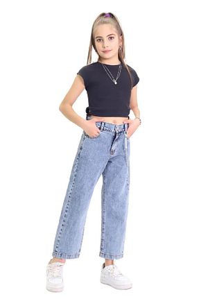 شلوار جین آبی بچه گانه پاچه لوله تفنگی The Velavois - کد 942000279