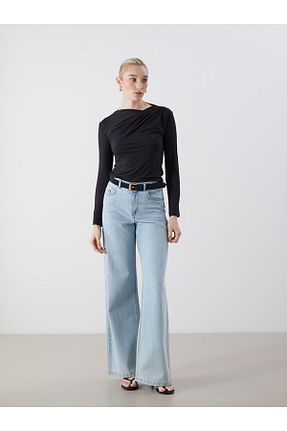 شلوار جین رنگی زنانه پاچه گشاد LC Waikiki - کد 941788939