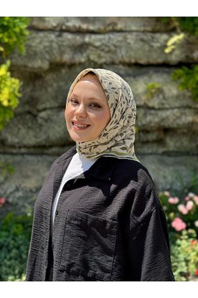 روسری خاکی پنبه ای locella - کد 941813658