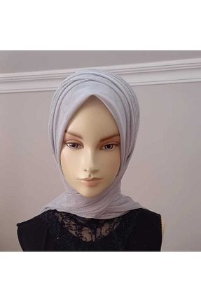 روسری طوسی پلی استر BERKE TUHAFIYE AKSESUAR - کد 941853545