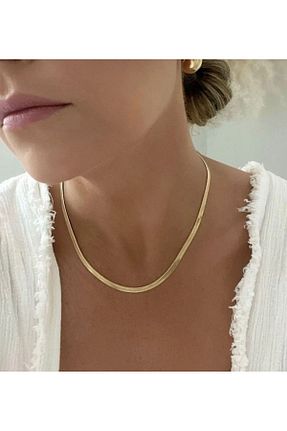 گردنبند استیل ( فولاد ) زرد زنانه استیل (فولاد) İnDerin - کد 941856549