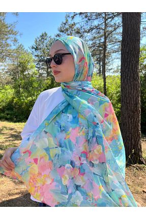 شال رنگی زنانه پنبه ای YILDIZ SCARFS - کد 941859285
