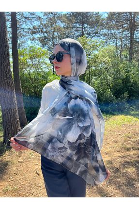 شال مشکی زنانه پنبه ای YILDIZ SCARFS - کد 941865913