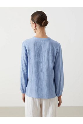 بلوز آبی زنانه ساده LC Waikiki - کد 941876551