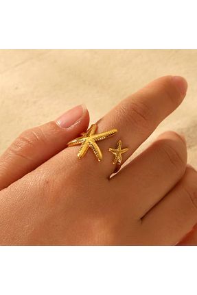انگشتر استیل (فولاد) زرد زنانه استیل ضد زنگ Siya Silver - کد 941887600